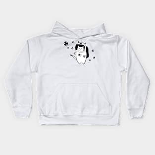 Cool cat in space Kids Hoodie